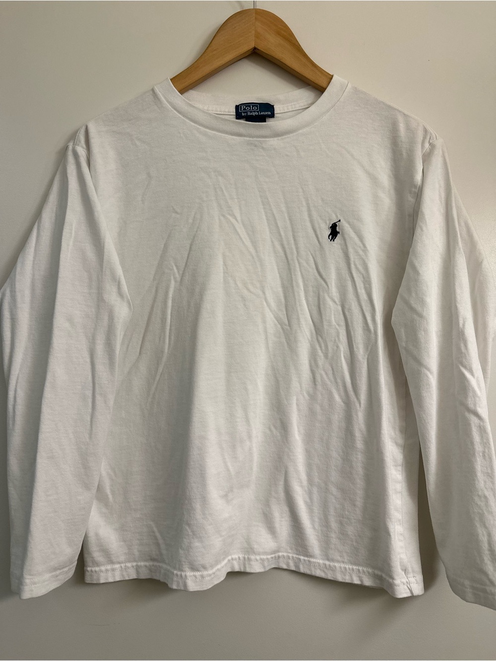 Polo by Ralph Lauren White Long Sleeve Tee with Navy Pony
